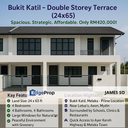 24x65 Double Storey Bukit Katil Damai near Ayer Keroh Tehel Molek, Melaka, Ayer Keroh