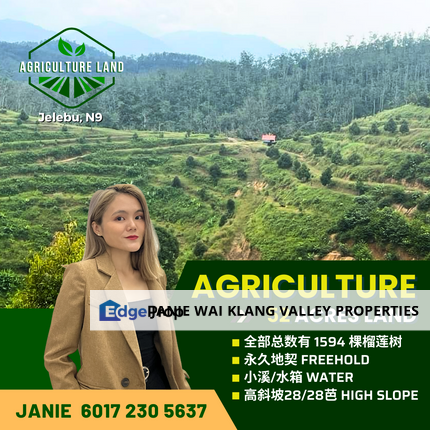 52 Acres Agricultural Land Durian Farm TITI Kuala Klawang Jelebu Negeri Sembilan, Negeri Sembilan, Jelebu