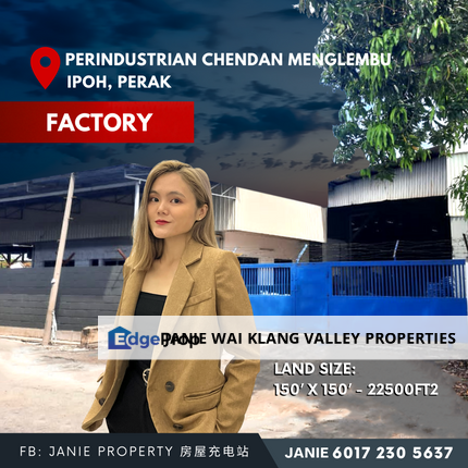Large Factory Kawasan Perindustrian Chendan Menglembu Ipoh Perak Warehouse, Perak, Menglembu