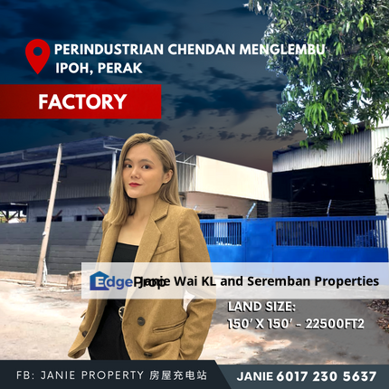 Large Factory Kawasan Perindustrian Chendan Menglembu Ipoh Perak Warehouse, Perak, Menglembu