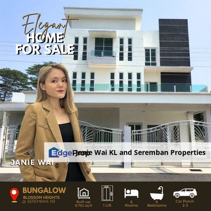 Seremban Bungalow 3 Storey Negeri Sembilan Taman Blossom Height Bungalow With Lift Brand New, Negeri Sembilan, Seremban