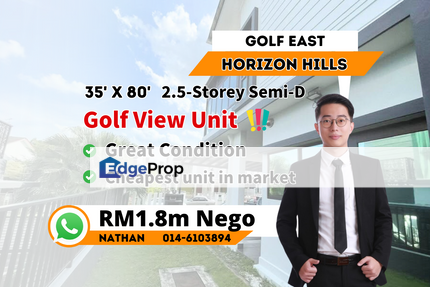 Golf view, cheapest unit in town, Johor, Horizon Hills