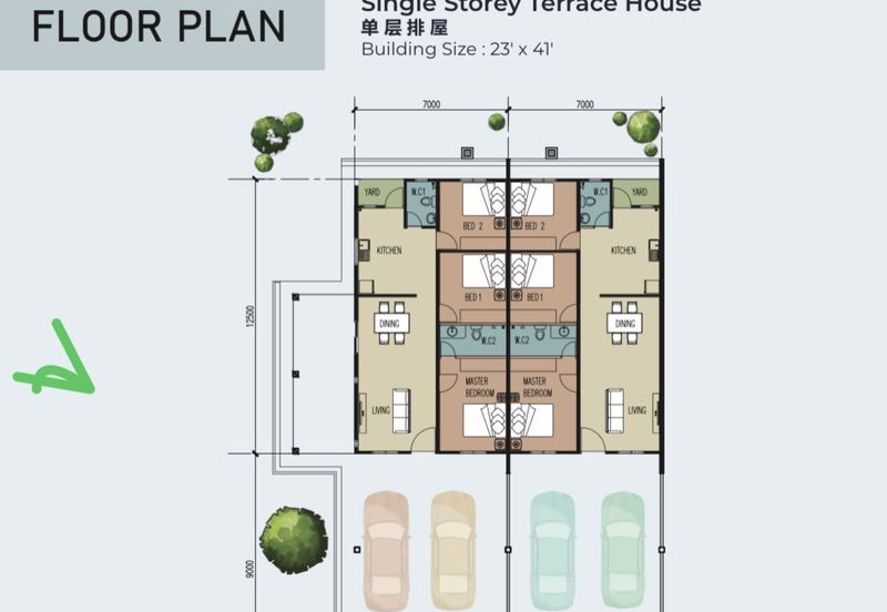 LANDEH DELIGHT 1 Single Storey Mix Zone at Padawan