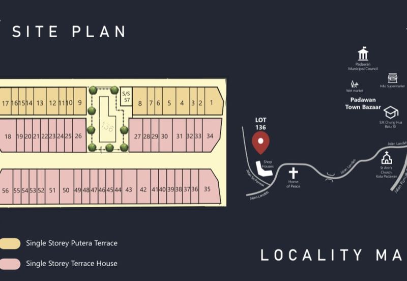LANDEH DELIGHT 1 Single Storey Mix Zone at Padawan
