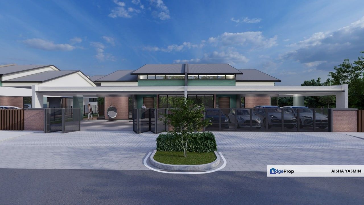 Single Storey Terrace SEMI DETACHED at Depolink, Matang, Sarawak, Kuching