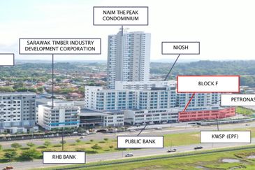 Three Storey Commercial Shop Office at Bintulu for Sale