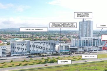 Three Storey Commercial Shop Office at Bintulu for Sale