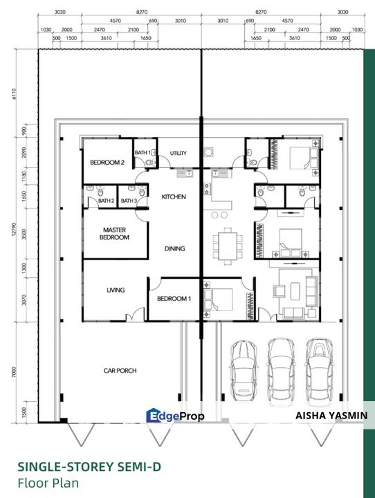 Spacious SEMI DETACHED Single Storey at Siburan for Sale, Sarawak, Kuching