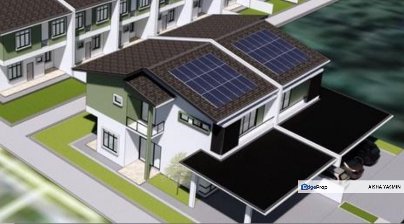 New Semi Detached with Solar Panel at Petra Jaya for Sale, Sarawak, Kuching