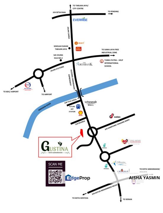 Partially Furnished GUSTINA Residence Close to ART station Samarahan, Sarawak, Kota Samarahan