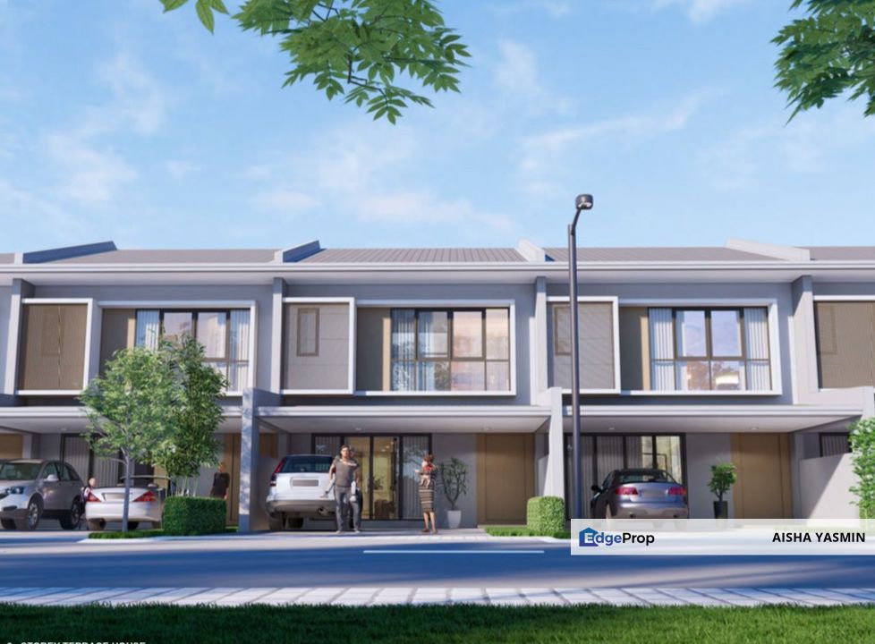 Tarat DOUBLE Storey Terrace with Large carpark at Serian for Sale, Sarawak, Serian