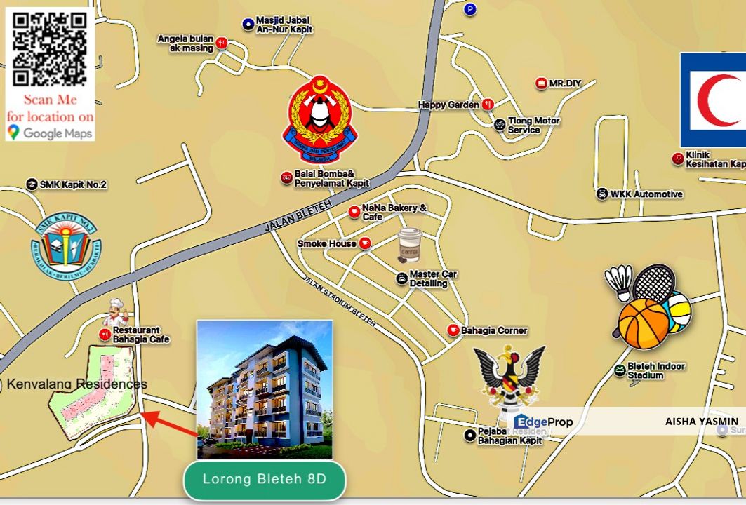 Three Bedroom Apartment Walking Distance to School at Kapit Town for Sale, Sarawak, Kapit