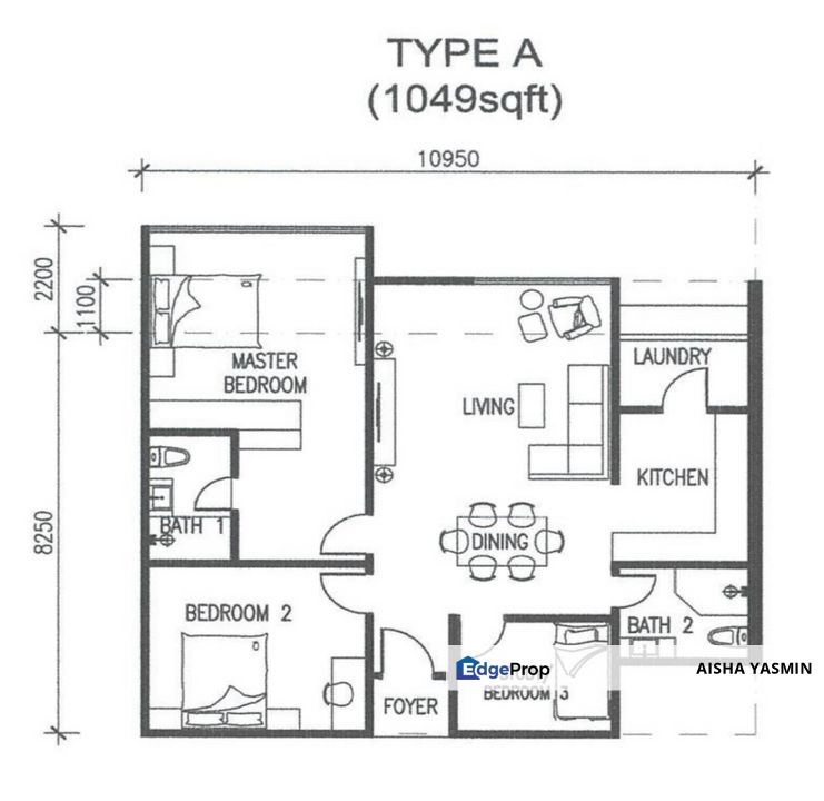 Partially FURNISHED Apartment at Stapok Batu Kawa for Sale, Sarawak, Kuching