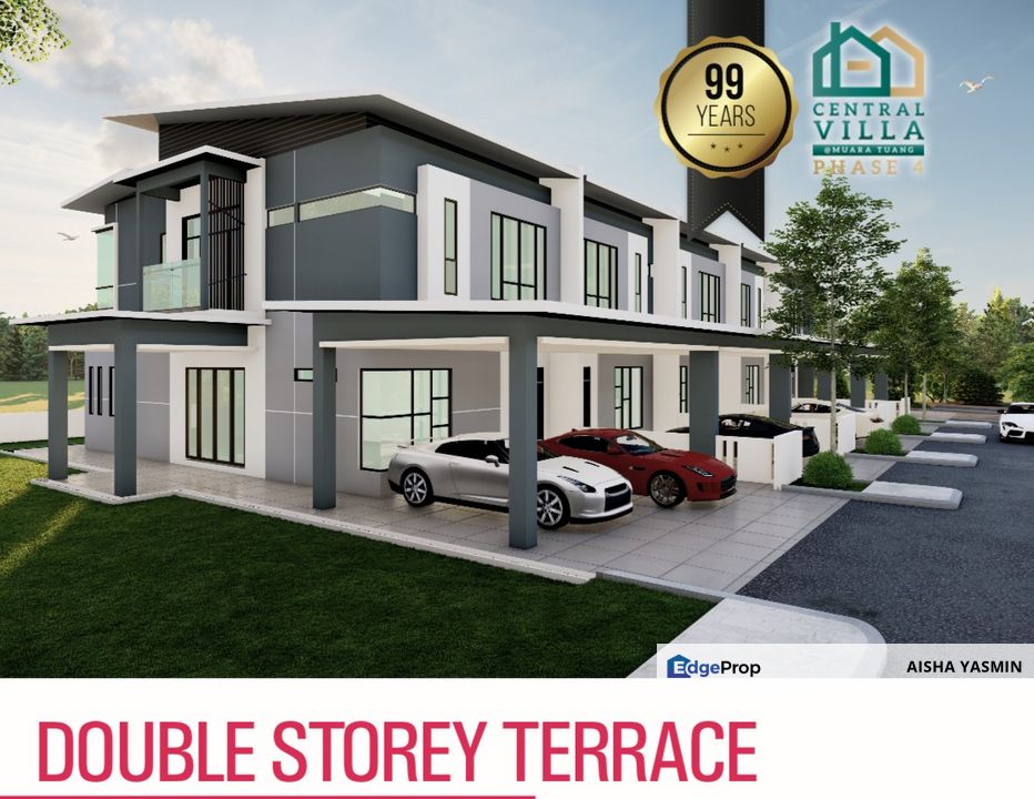 New Double Storey Terrace CENTRAL VILLA at Stutong Baru for Sale, Sarawak, Kuching
