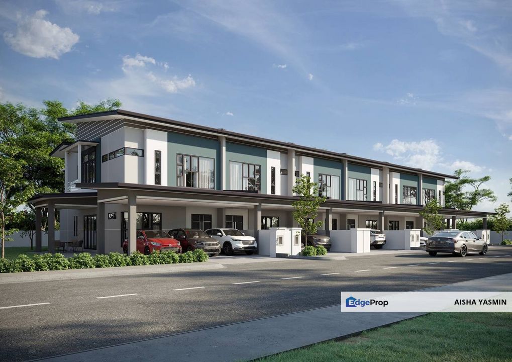 New Double Storey Terrace CENTRAL VILLA at Stutong Baru for Sale, Sarawak, Kuching