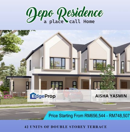 New Double Storey Terrace DEPO RESIDENCE at Petra Jaya for Sale, Sarawak, Kuching