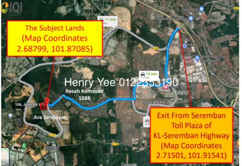 Development land near Seremban 2 for sale