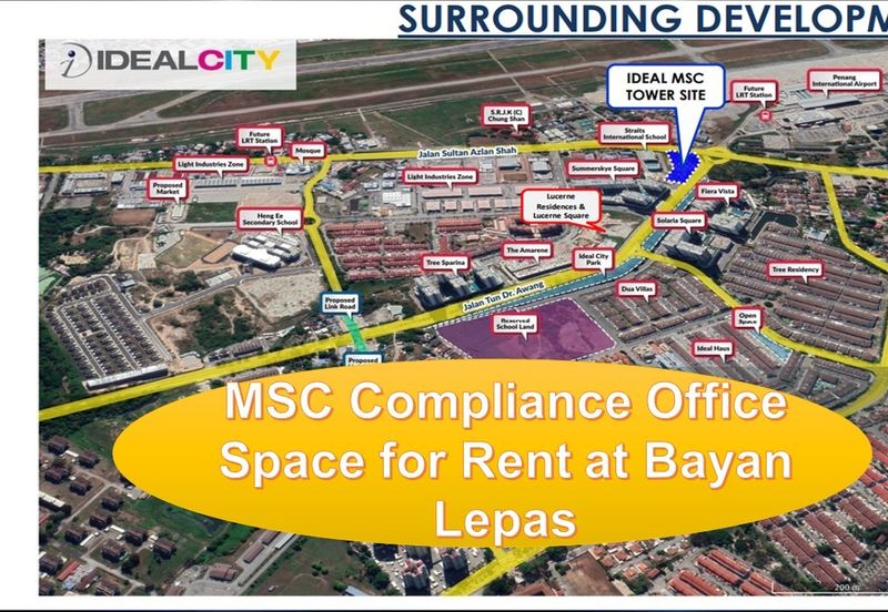 New MSC Compliance Office Space for Rent at Bayan Lepas, Ideal MSC Tower, Bayan Lepas