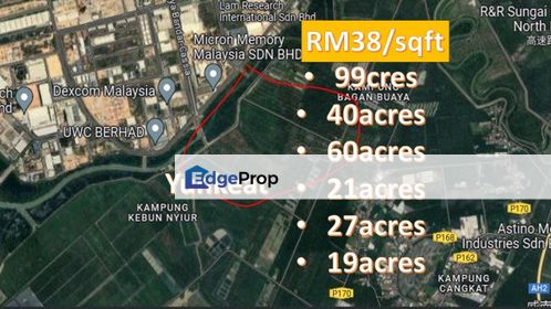 Nibong Tebal Near BKIP2 lan 19acres for sale, Penang, Nibong Tebal