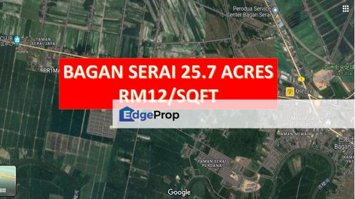 Bagan Serai Land for sale 25.7 acres, Perak, Kerian