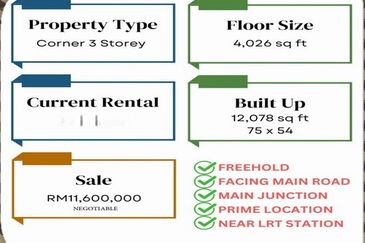 3 Storey Corner Shop Lot @ Bandar Puteri, Puchong