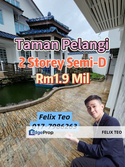 Taman Pelangi Jalan Merah Semi D for Sale, Johor, Johor Bahru