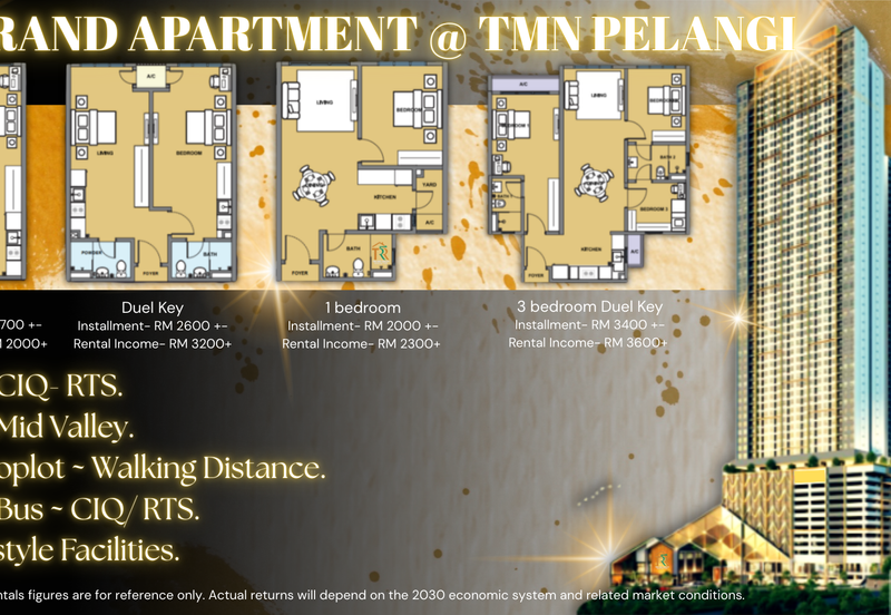 🌟New Project M Grand Apartment Johor Bahru @ Taman Pelangi 🌟