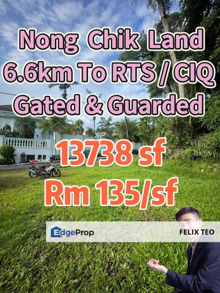 Jb Town Nong Chik Gated Guarded Residential Land for Sale, Johor, Johor Bahru