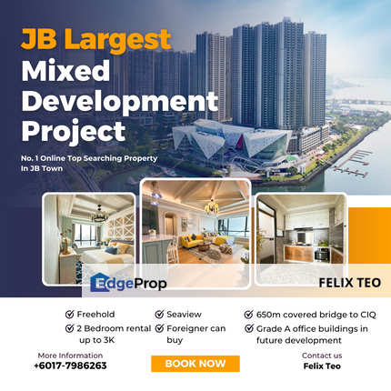 R&F Princess Cove Developer 2 bedrooms seaview, Johor, Johor Bahru