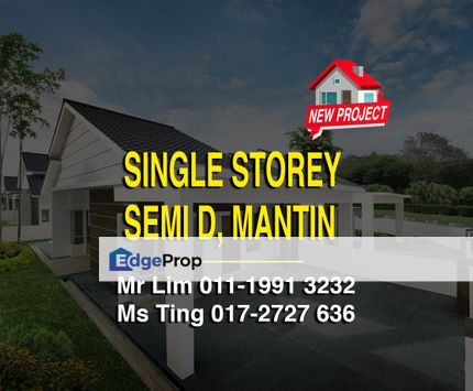 SINGLE STOREY SEMI D WITH LIMITED UNIT , Negeri Sembilan, Mantin