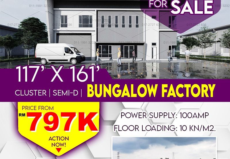 Bungalow Factory / Semi D / Cluster Factory Senawang Seremban 2 New Launching