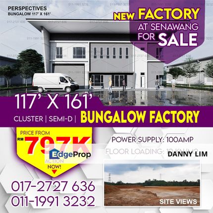 Bungalow Factory / Semi D / Cluster Factory Senawang Seremban 2 New Launching, Negeri Sembilan, Senawang