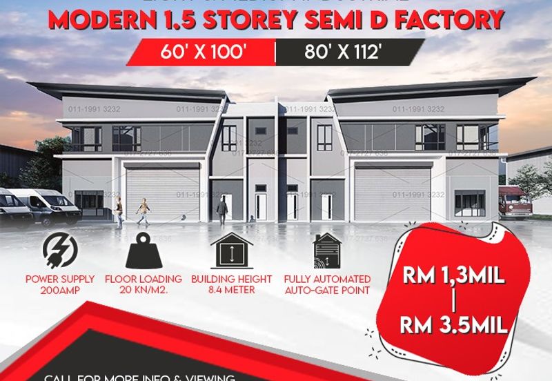 Bungalow Factory / Semi D / Cluster Factory Senawang Seremban 2 New Launching