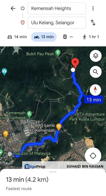 Kampung Kemensah Land For Sale, Selangor, Gombak