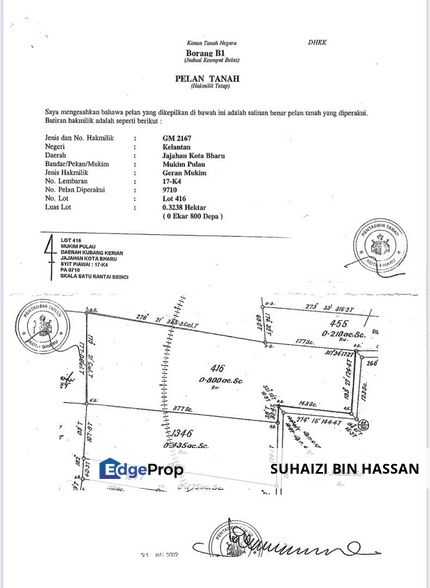 Land for Sale Kg Pulau Kubang kerian Kelantan, Kelantan, Kota Bharu