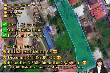 Kuching Mixed Zone Main Road 1st Lot Town Land For Sale 5th Mile Batu 4 1/2 Kong Ping Kung Phin Semaba Arang Bayan Airport School Hup Kee Penrissen