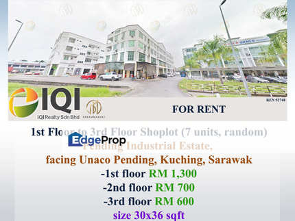 【FOR RENT】Pending 4-Storey Shoplots (10units, random), Sarawak, Kuching