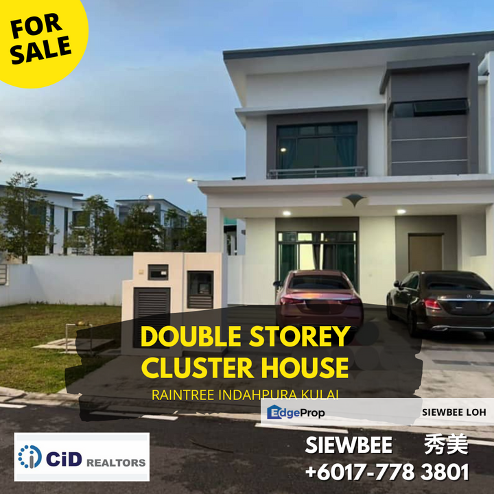 Double Storey Cluster House Corner Lot Raintree Indahpura Kulai for