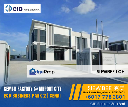 Semi-D Factory @ Airport City Senai | Eco Business Park 2, Johor, Senai