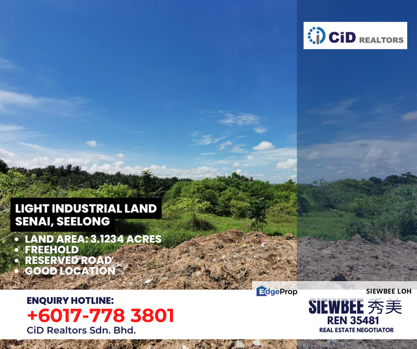 Seelong Light Industrial Land for Sale RM4,489,815 By SIEWBEE LOH