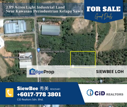 2.89 Acres Light Industrial Land @ Kulai / Kelapa Sawit, Johor, Kulai