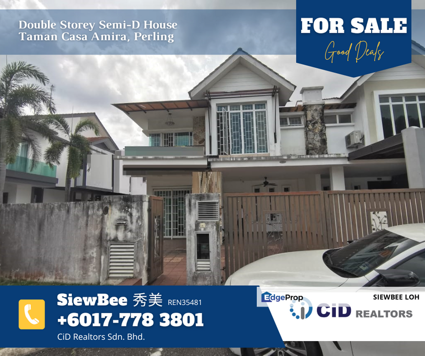 Double Storey SemiD House Taman Casa Amira for Sale RM1,000,000 By