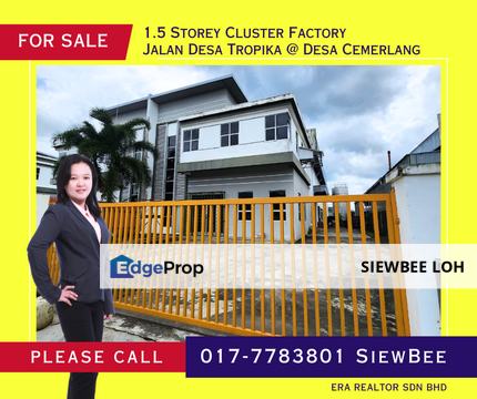 1.5 Storey Cluster Factory @ Desa Cemerlang, Johor, Ulu Tiram
