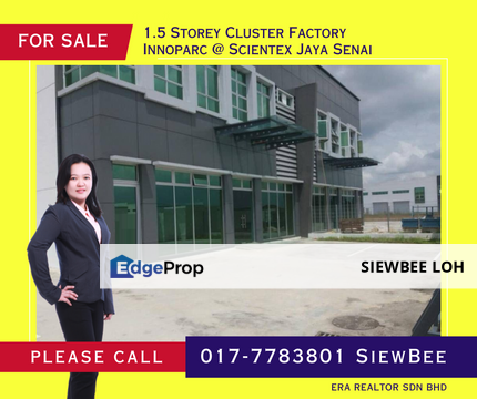 1.5 Storey Cluster Factory @ Innoparc Scientex Jaya Senai, Johor, Senai
