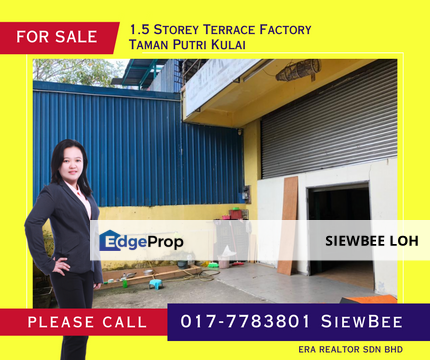 1.5 Storey Terrace Factory @ Taman Putri Kulai, Johor, Kulai