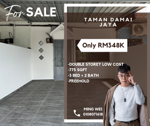 Taman Damai Jaya Double Storey Low Cost House for Sale for Sale @RM348 ...