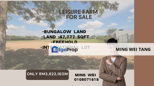 Leisure Farm Bungalow Land for Sale, Johor, Gelang Patah