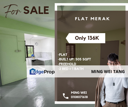 Flat Merak BBKP Nearby Econsave, Mcd New Paint Sale, Johor, Johor Bahru