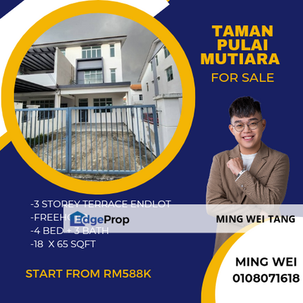 Pulai Mutiara Triple Storey Endlot Cassia Sale, Johor, Kangkar Pulai