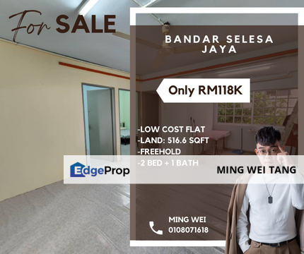 Bandar Selesa Jaya Low Cost Flat for Sale , Johor, Skudai